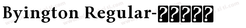 Byington Regular字体转换